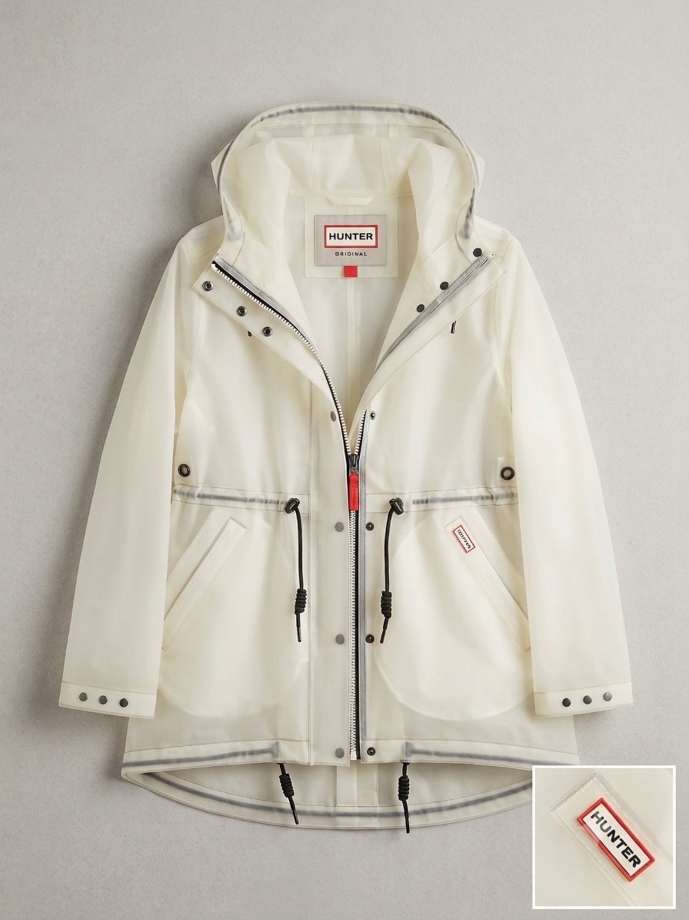 Hunter Original Semi-Translucent Vinyl Rain Jacket - Women’s - Small